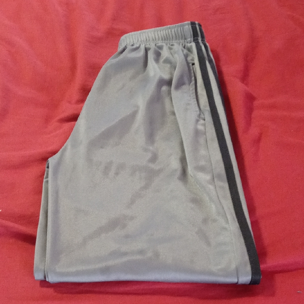 Kids' Gray Joggers with Black Stripe